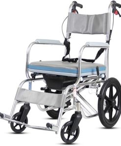 Lightweight Transport Mobile Wheelchairs with Toilet Aluminum Folding Lightweight Lightweight Transport Mobile Wheelchair Old Man Inconvenient Person Pregnant Woman Can Bathe Waterproof Mult