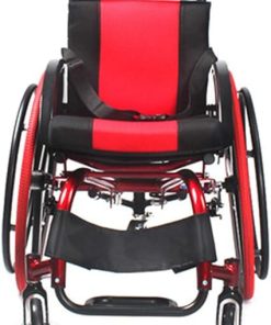 Sports Leisure Wheelchair, Adult Handicapped Leisure Big Wheels All Terrain Lightweight Folding Portable Sport Manual Wheelchair for Disabled 2