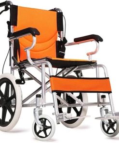 Lightweight Wheelchair Portable Transit Travel Chair with Handbrakes Transit-Lite Lightweight Foldable Attendant Controlled Travel Wheelchair
