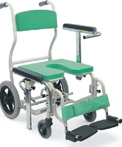 Wheelchair, Elderly Wheelchair, Toilet Chair Foldable Shower seat Aluminum Alloy Multi-Purpose Anti-Slip Household Maternity Bath Chair Bath Wheelchair/Green