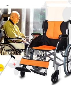 Self Propelled Wheelchair Lightweight and Foldable Frame Attendant-Propelled Wheelchair Portable Transit Travel Chair 2