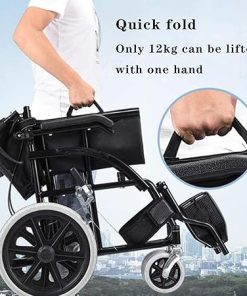 Foldable Portable Wheelchair Self-propelled Mobility Wheelchair Portable Wheelchair Self-propelled Mobility Wheelchair Lightweight and Manual Mobility Wheelchair Self-propelled 2